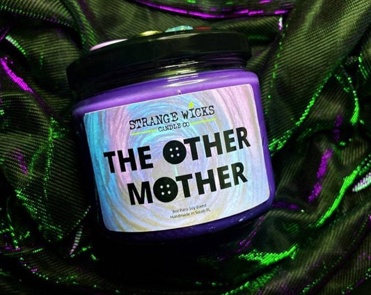 Other Mother candle with button-letter label and colorful button lid