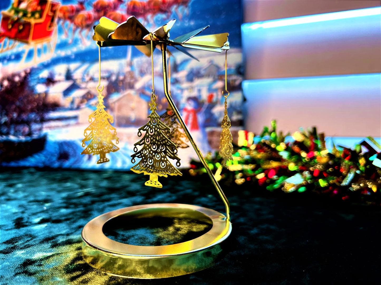 Christmas Tree Candle Carousel